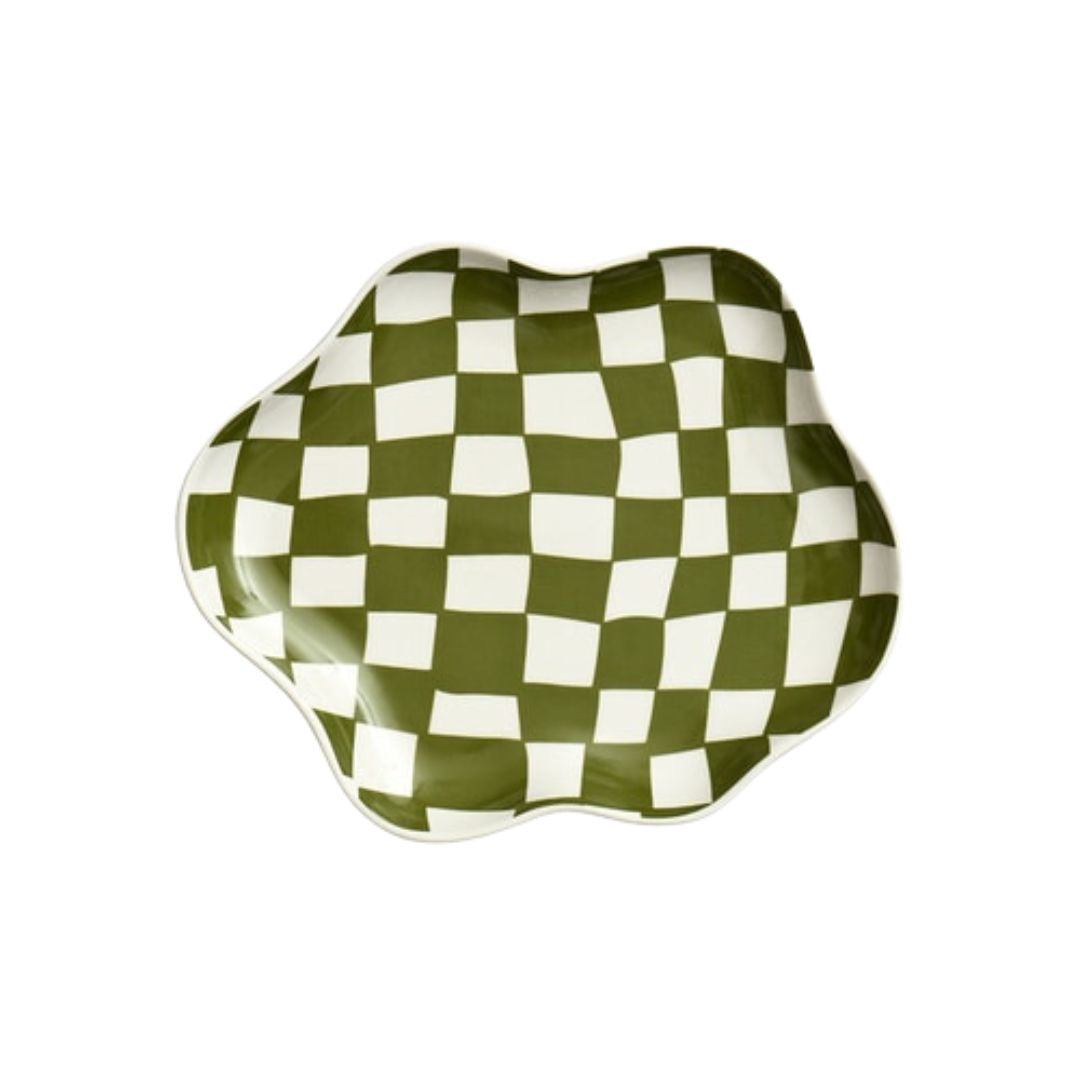 Checkerboard Ceramic Plate