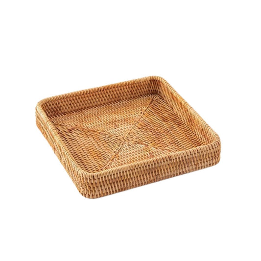 Hand-Woven Rattan Storage Tray