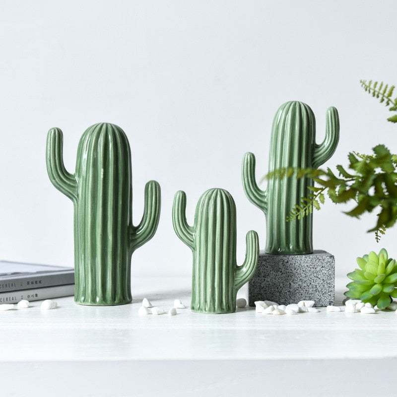 Ceramic Cactus Figurines