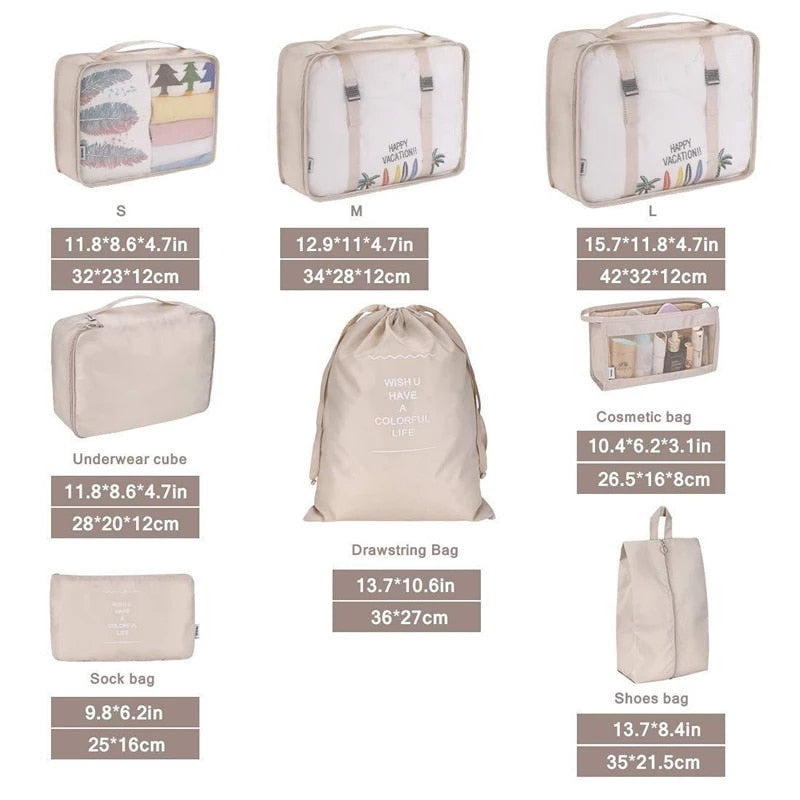 Travel Packing Cubes Set