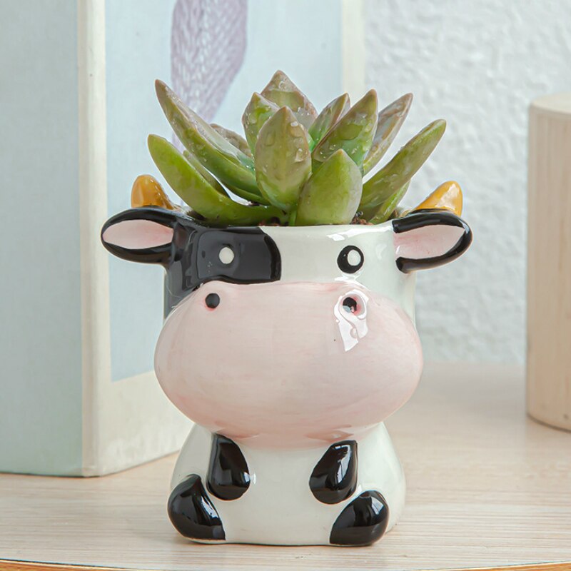 Glazed Animal Succulent Mini Planters