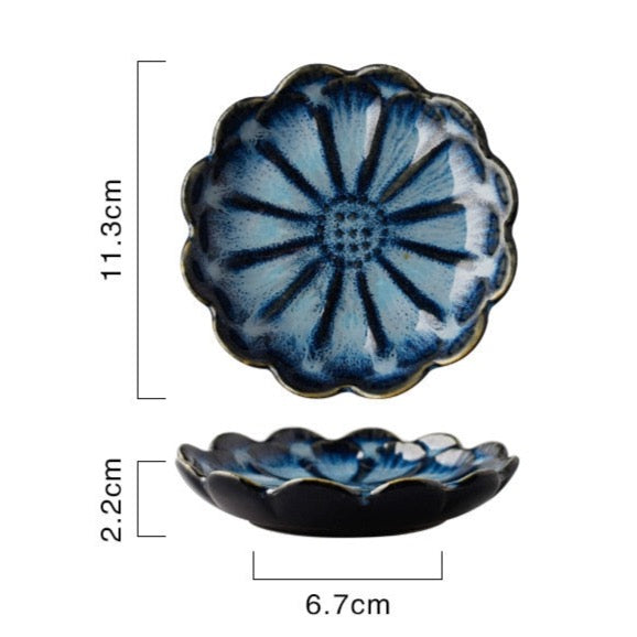 Handmade Ceramic Flower Snack Plate