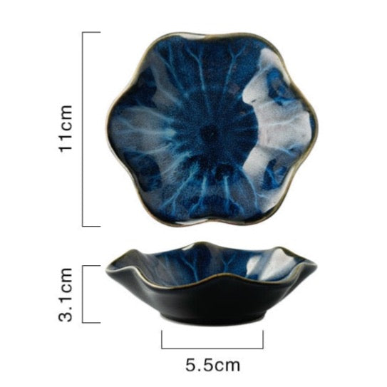 Handmade Ceramic Flower Snack Plate