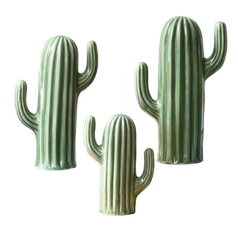 Ceramic Cactus Figurines