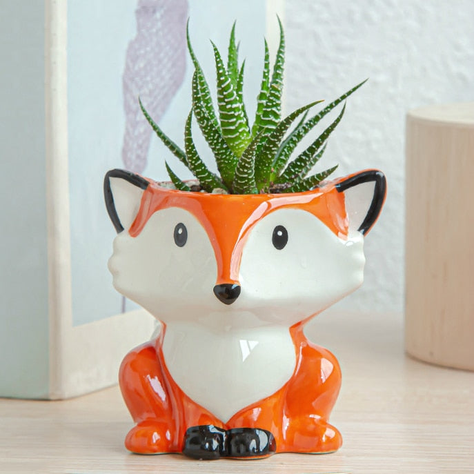 Glazed Animal Succulent Mini Planters