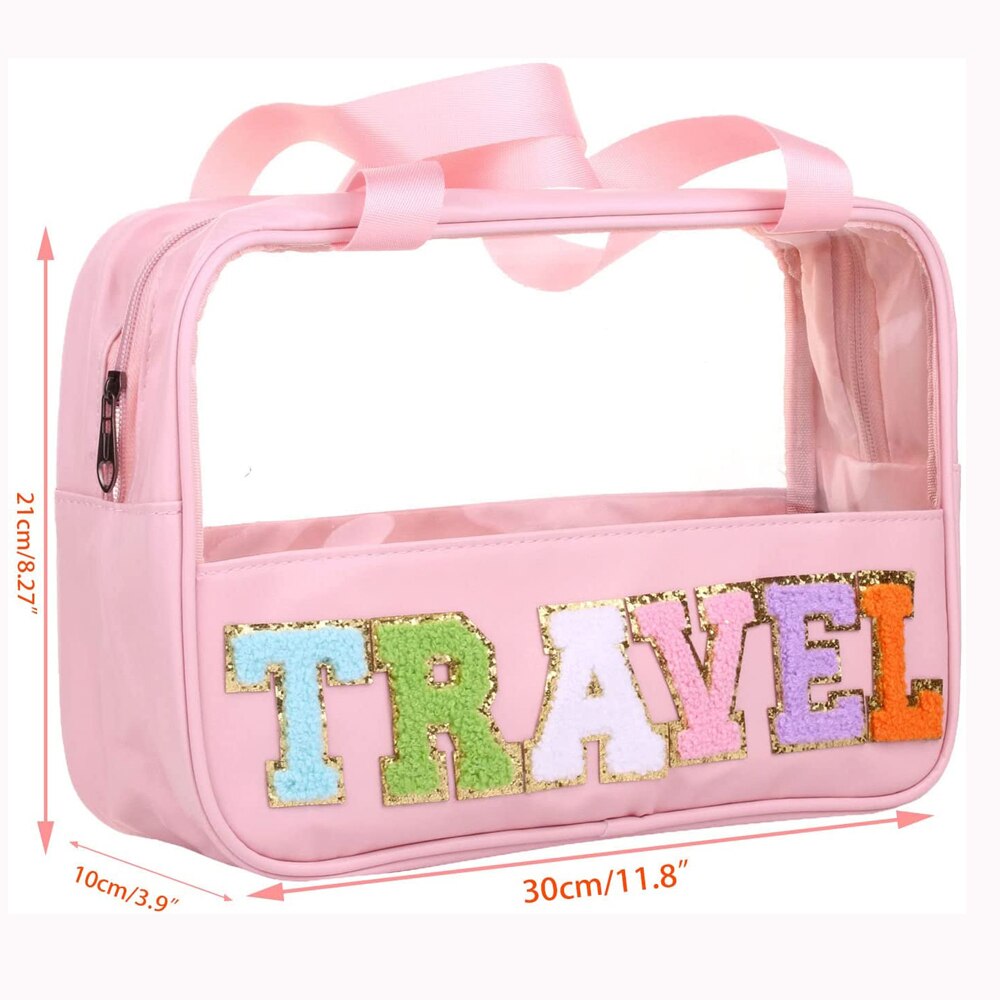 Chenille Letter Patch Travel Bag