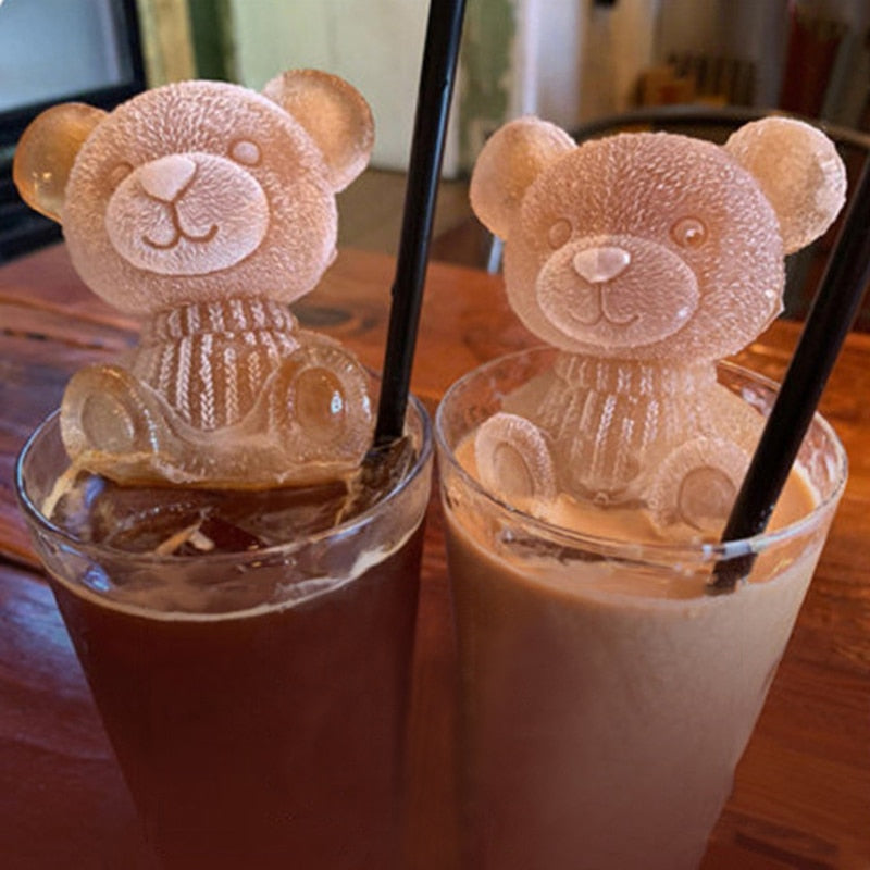 3D Teddy Bear Ice Cube Mold