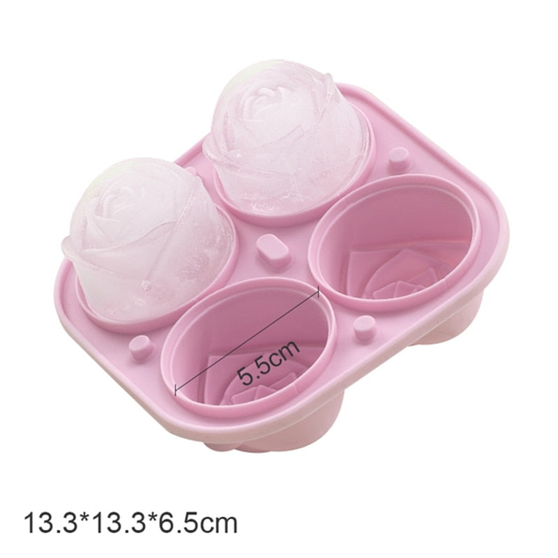 3D Rose Ice Molds