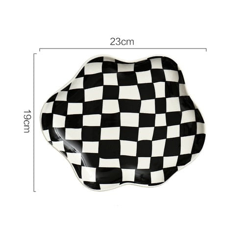 Checkerboard Ceramic Plate