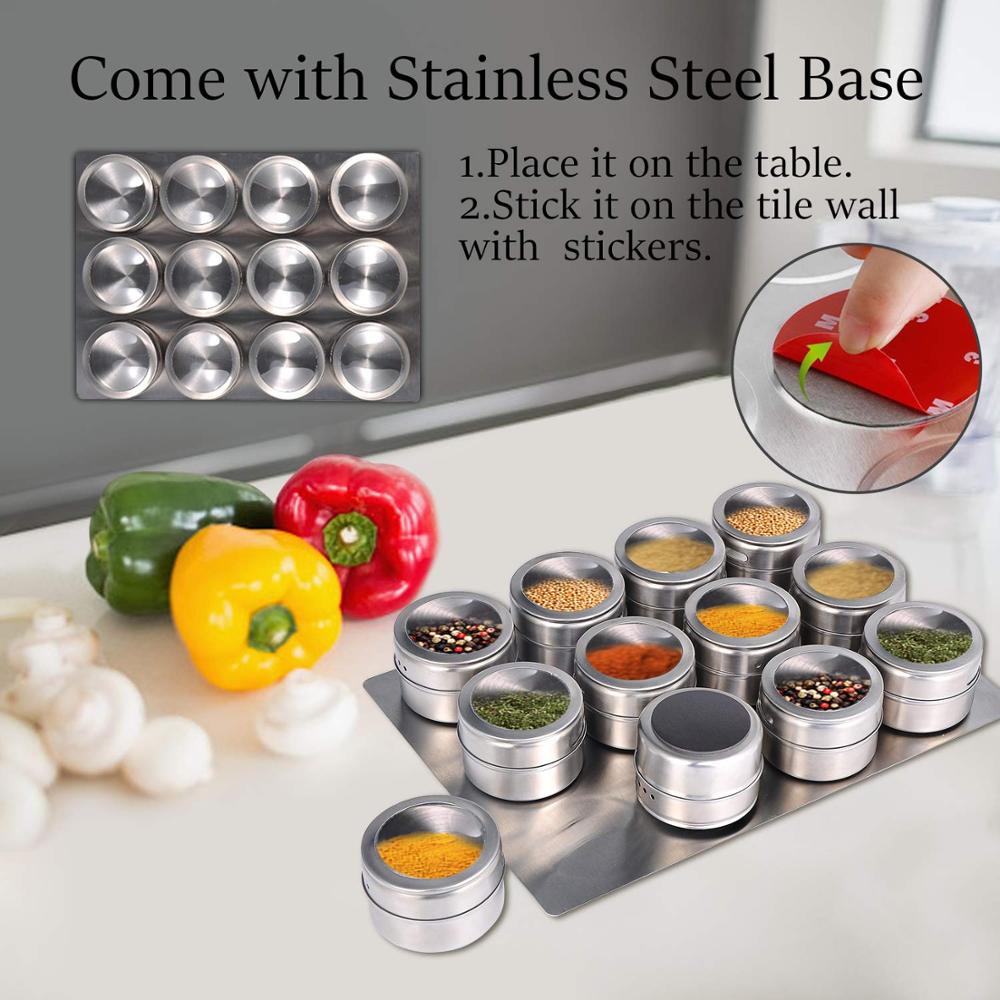 Magnetic Spice Jars With Labels