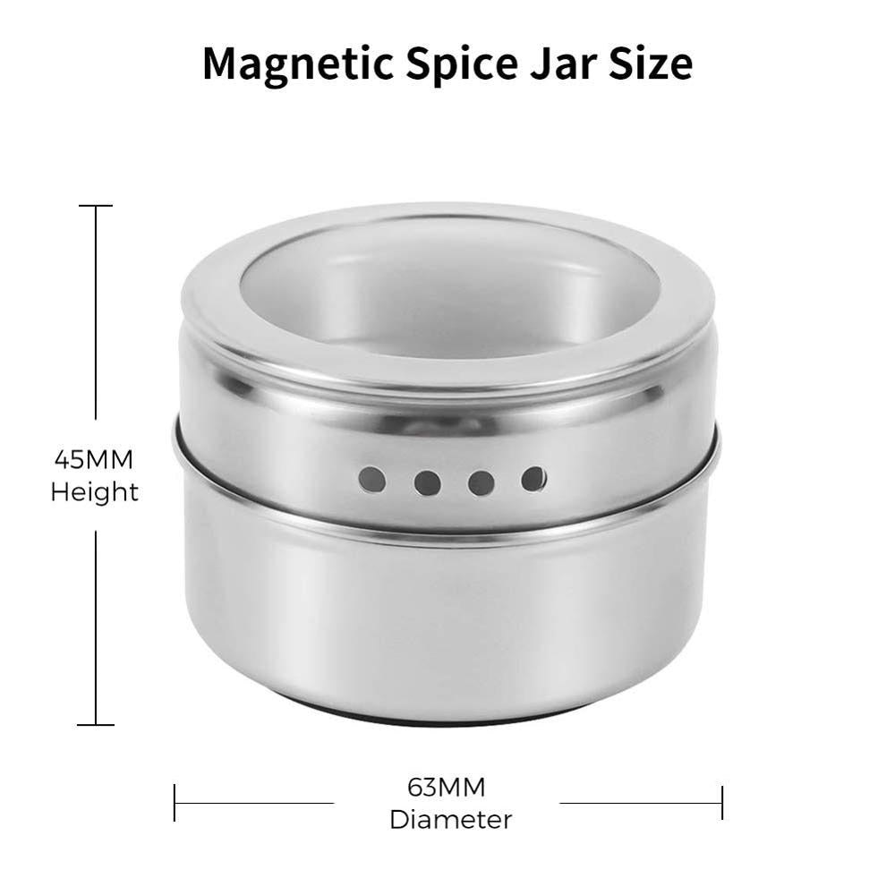 Magnetic Spice Jars With Labels