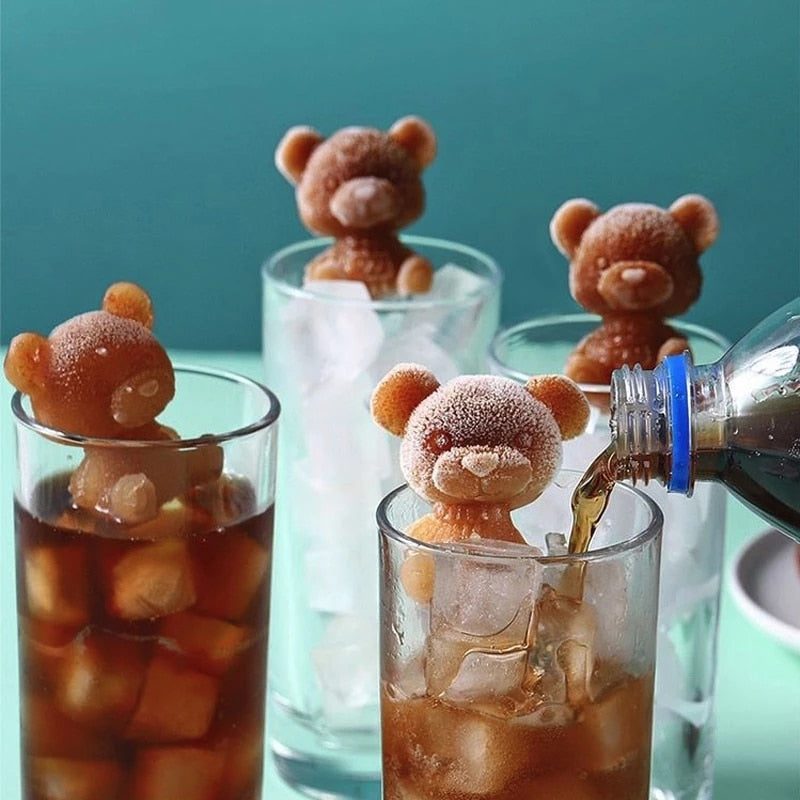 3D Teddy Bear Ice Cube Mold