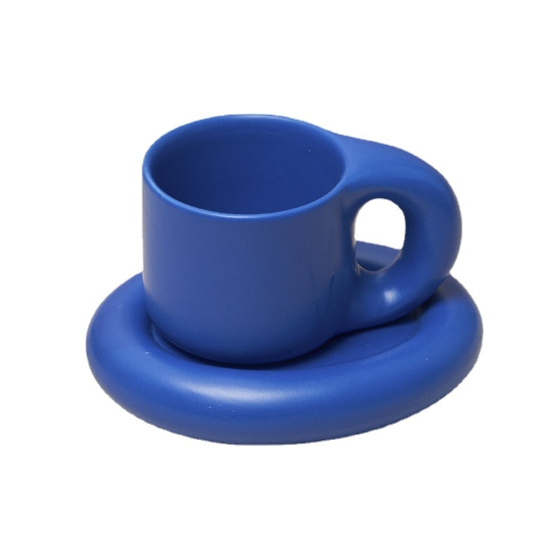 Cabo Chunky Ceramic Mug with Saucer