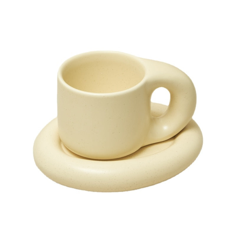 Cabo Chunky Ceramic Mug with Saucer