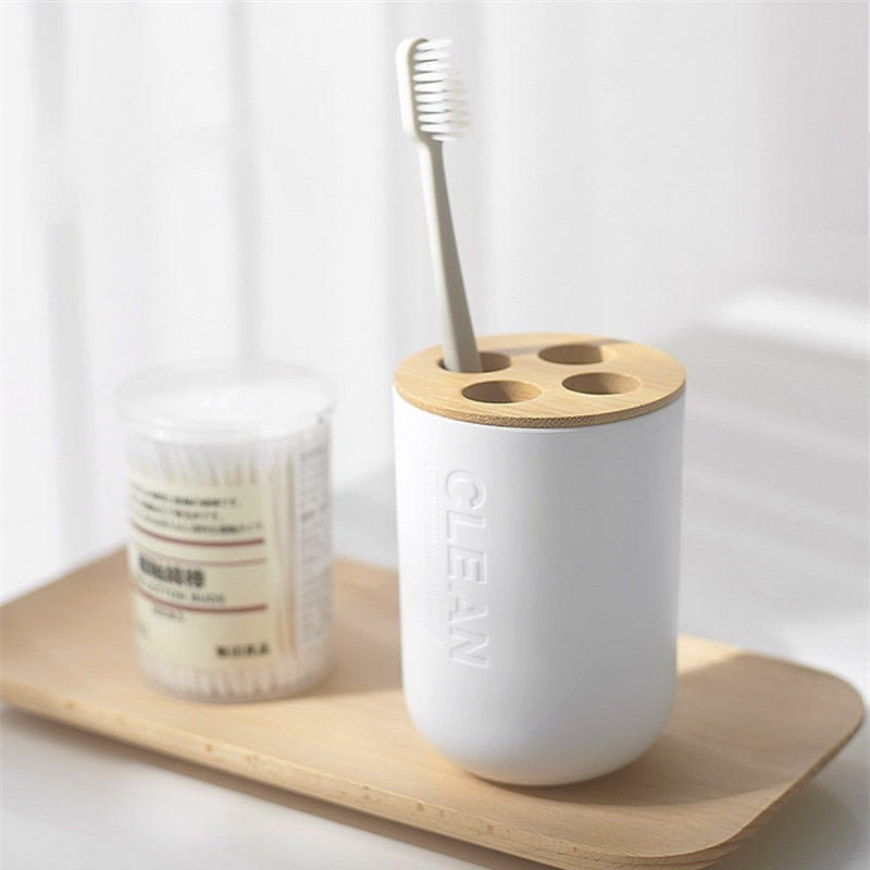 Bamboo Accented Bath Accessories