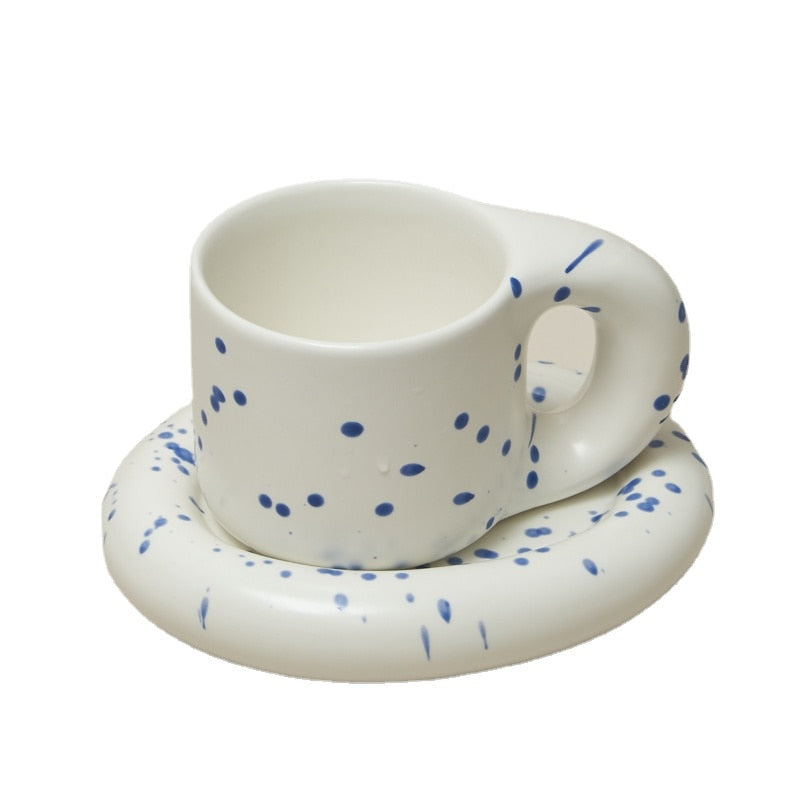 Cabo Chunky Ceramic Mug with Saucer